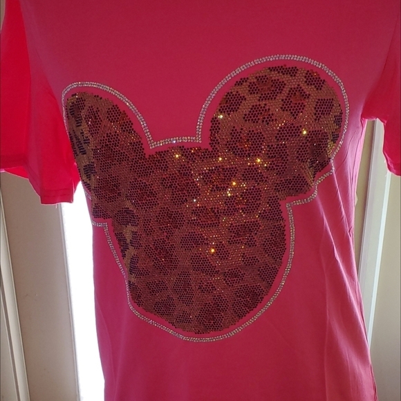 Disney Tops - Hey Mickey, you are so fine! Pink Sequin Minnie Mouse T-Shirt